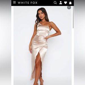 Willow wrap champagne White Fox Maxi Dress XS